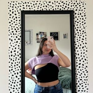 Anthropologie Daily Practice Purple Sleeveless Mock Neck Shrug Size Small